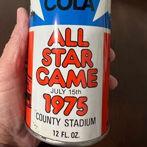 1975 Wisconsin Milwaukee Brewers All-Star Game Graf Cola can AT COUNTY STADIUM--